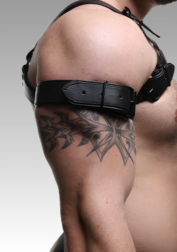 Leather Armband Trojan Black for sale