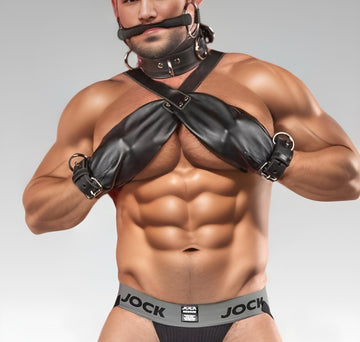 Leather Cross Body Bondage Harness for sale