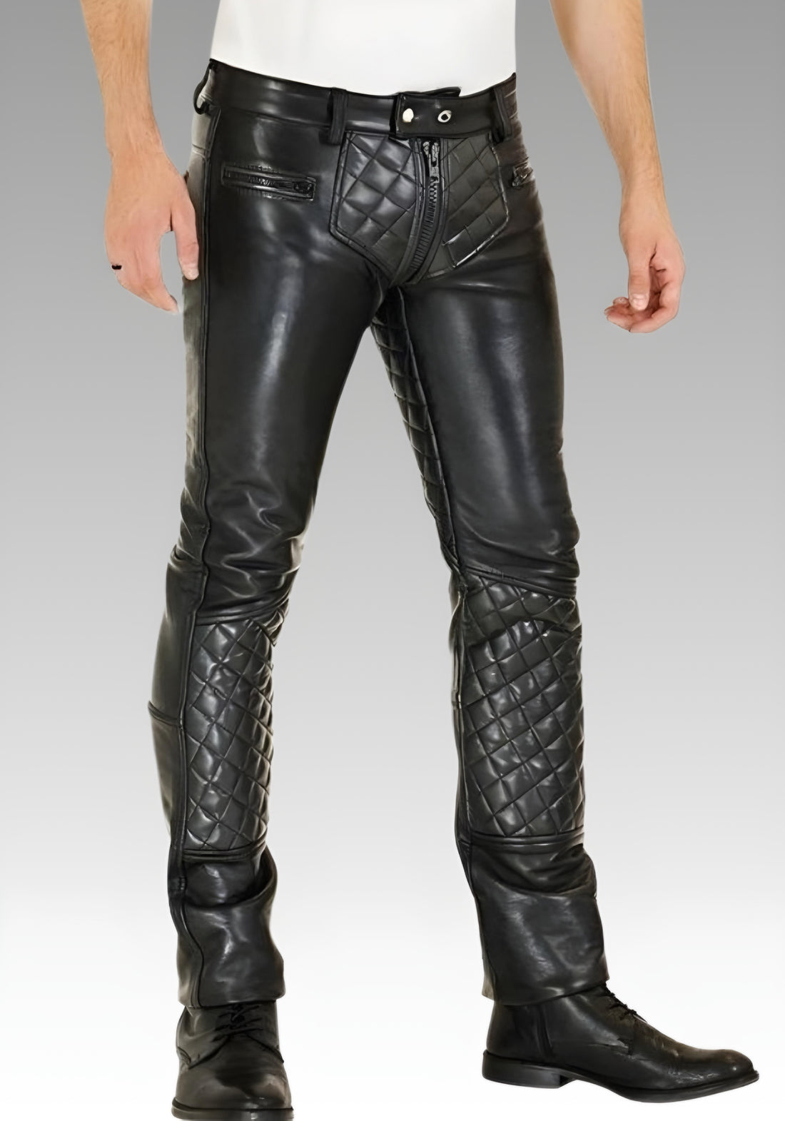 Men’s Quilted Leather Pants for sale
