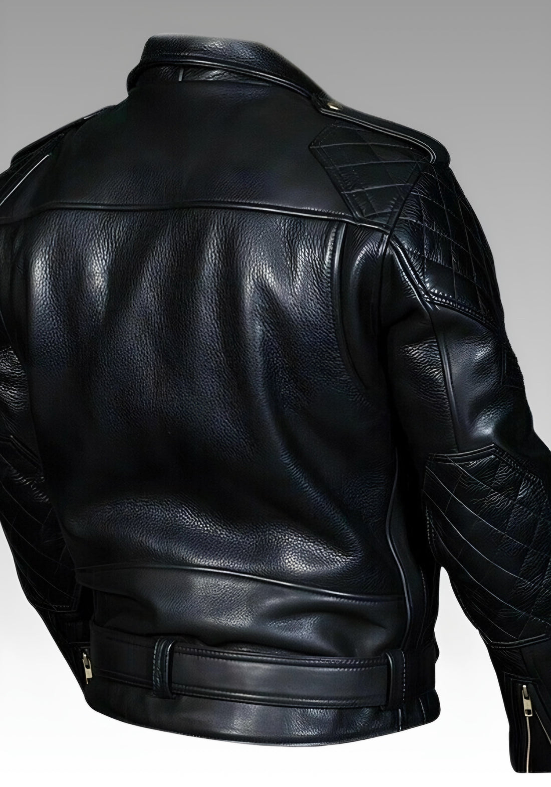 Biker's Police Leather Jacket / Cop Style for sale