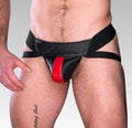Men's Leather Jockstrap Red Stripe for sale