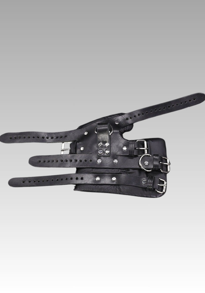 Four Buckle Hand Leather Restraints for sale