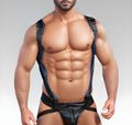Hunter Leather Harness - Blue Hardline for sale