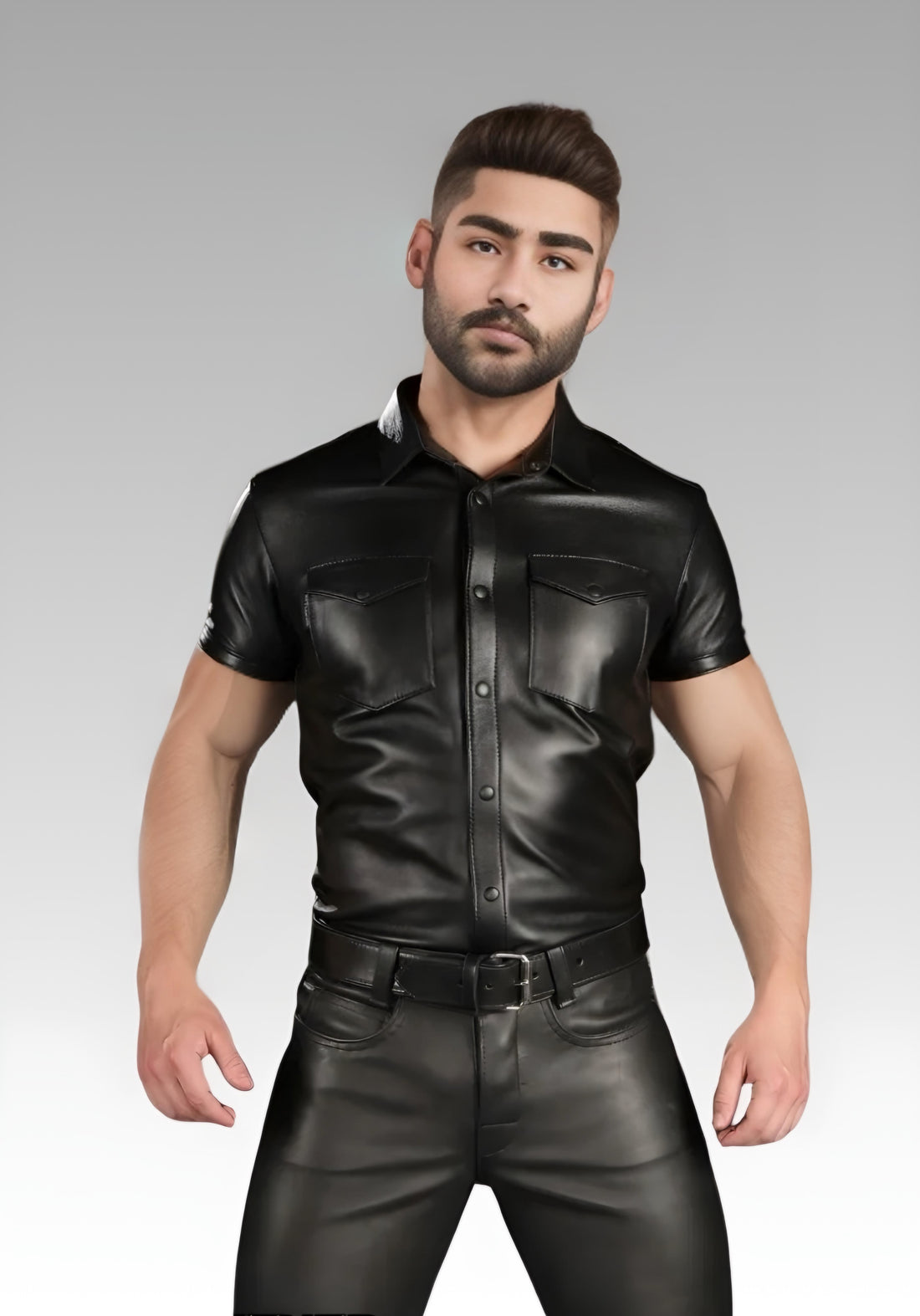 Lambskin Classic Leather Shirt for sale