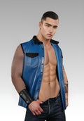 Lambskin Sleeveless Leather Shirt for sale