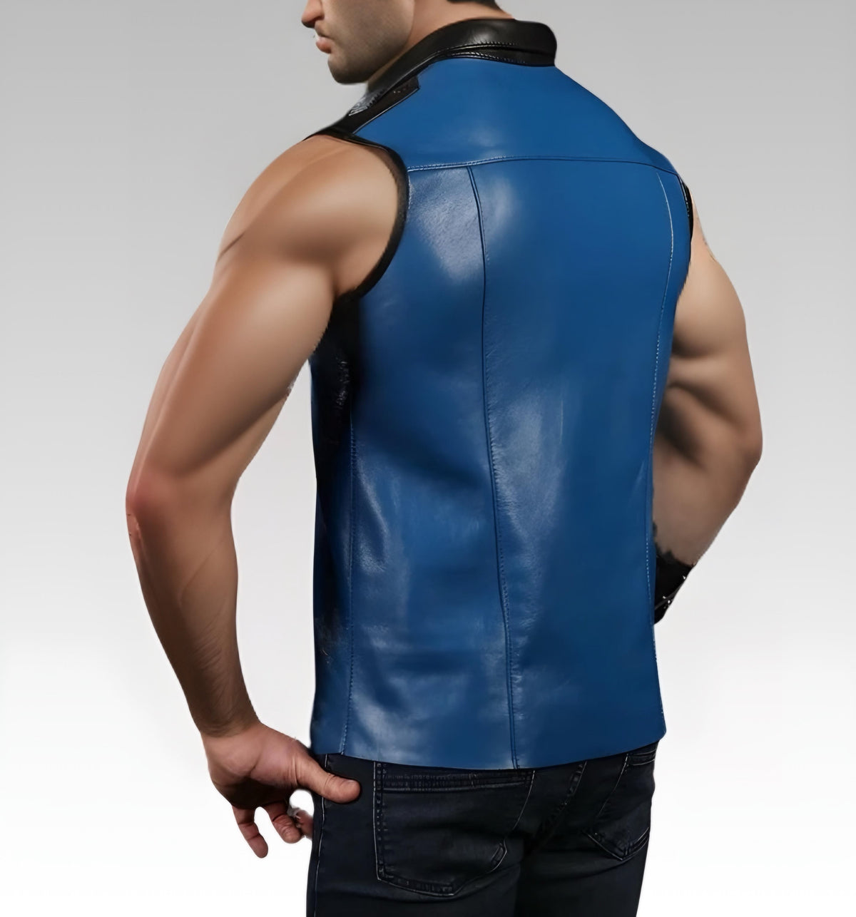 Lambskin Sleeveless Leather Shirt for sale