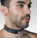 Leather Collar With Spikes, kinky collars, collar BDSM, BDSM collaring, fetish collar for sale