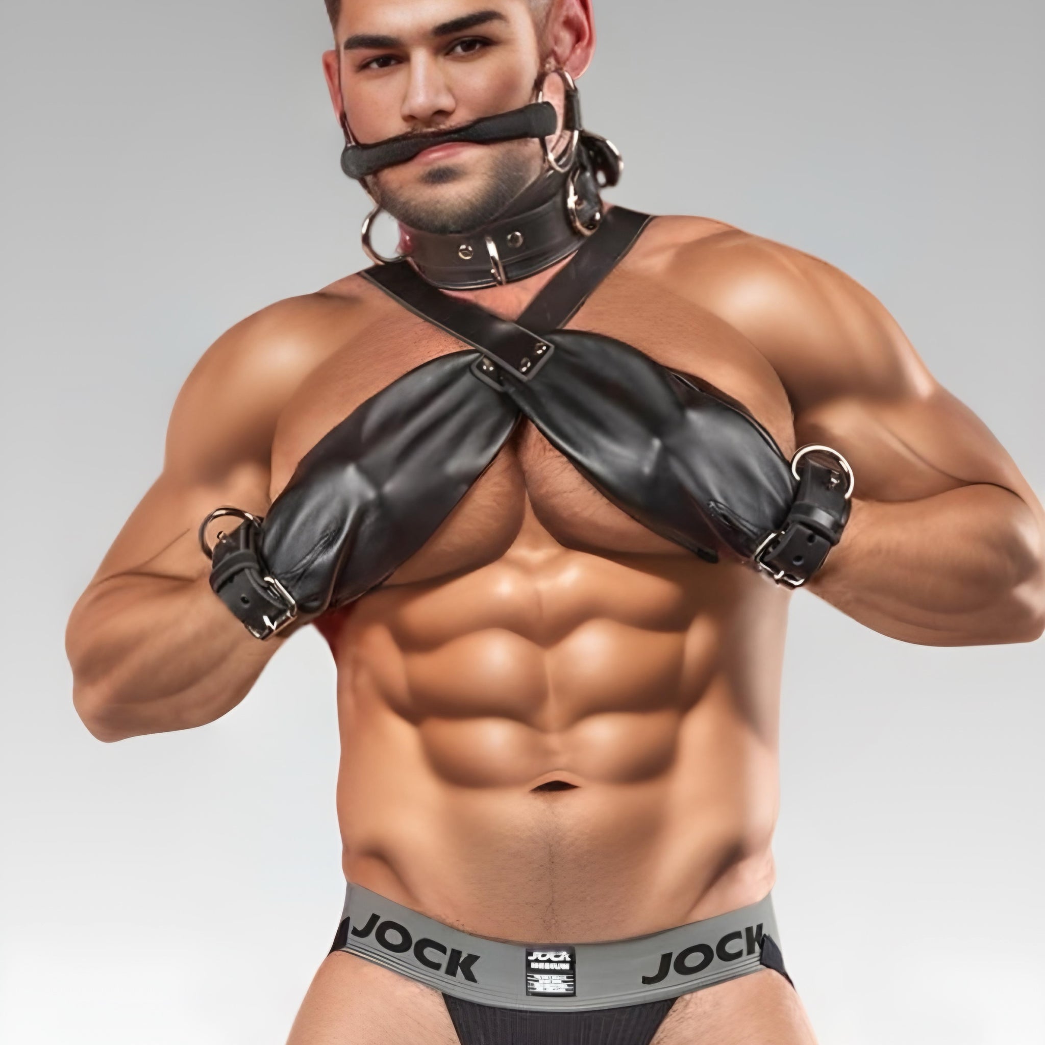 Leather Cross Body Bondage Harness for sale