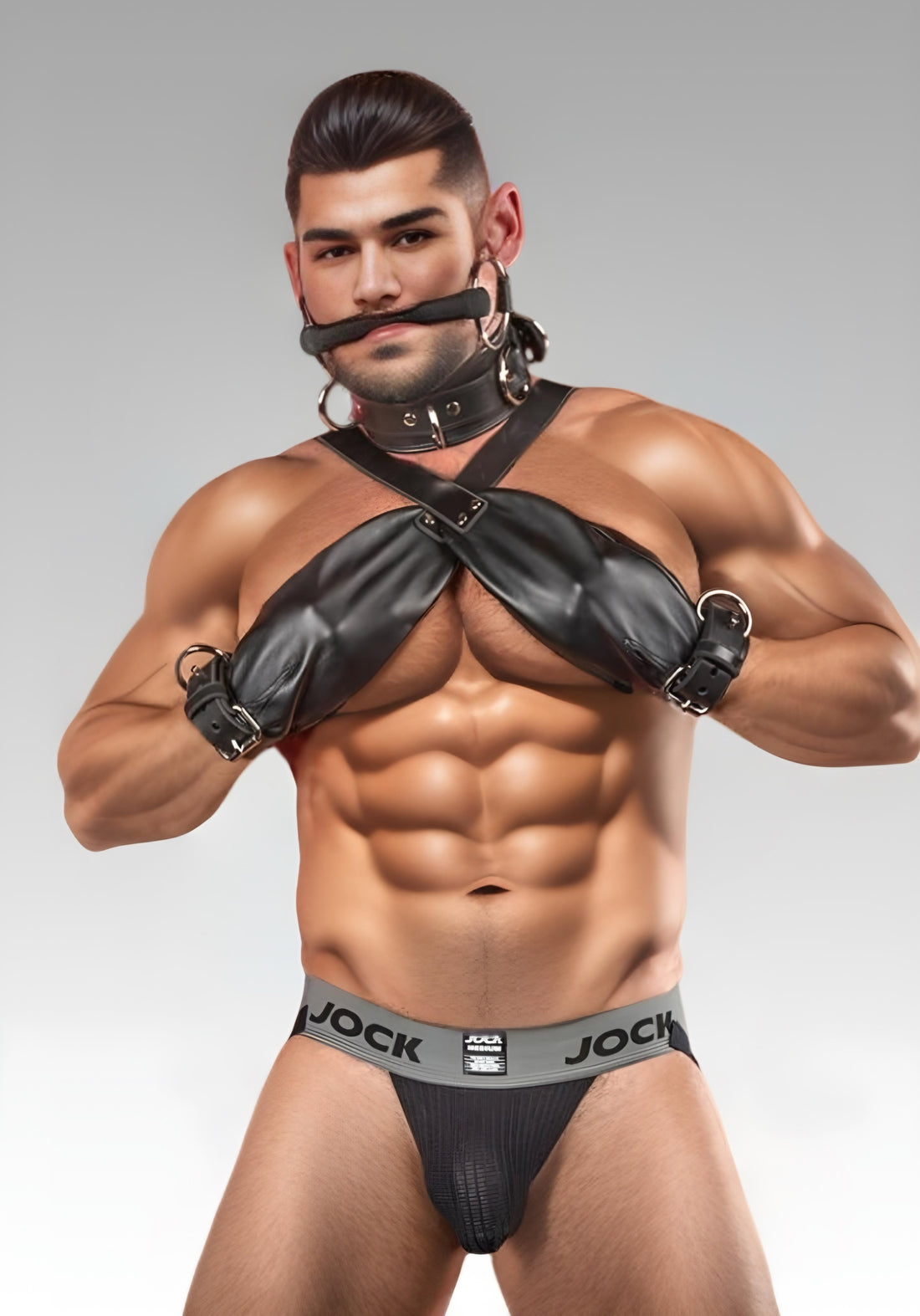 Leather Cross Body Bondage Harness for sale