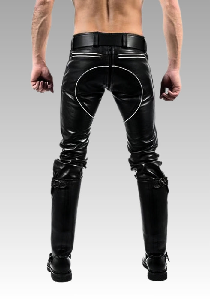Leather Jeans Color Lining for sale