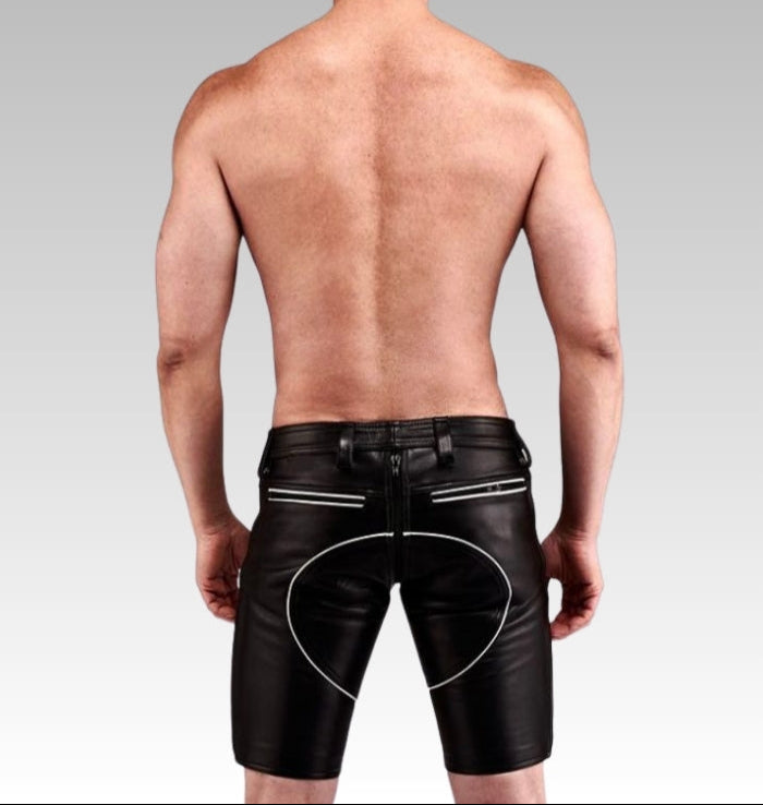 Leather Shorts Color Piping for sale