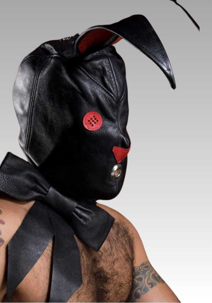 Leather Bunny Hood for sale