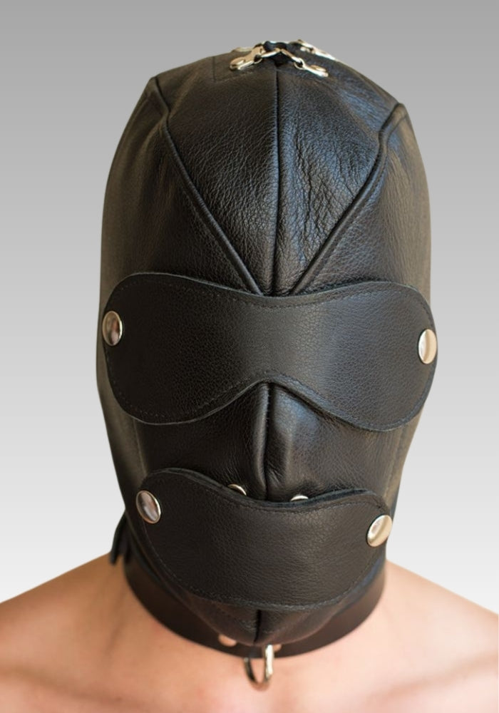 Deluxe Leather Hood Gag for sale