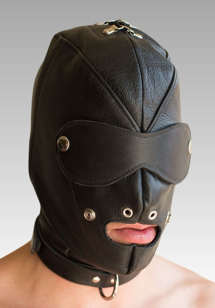 Deluxe Leather Hood Gag for sale