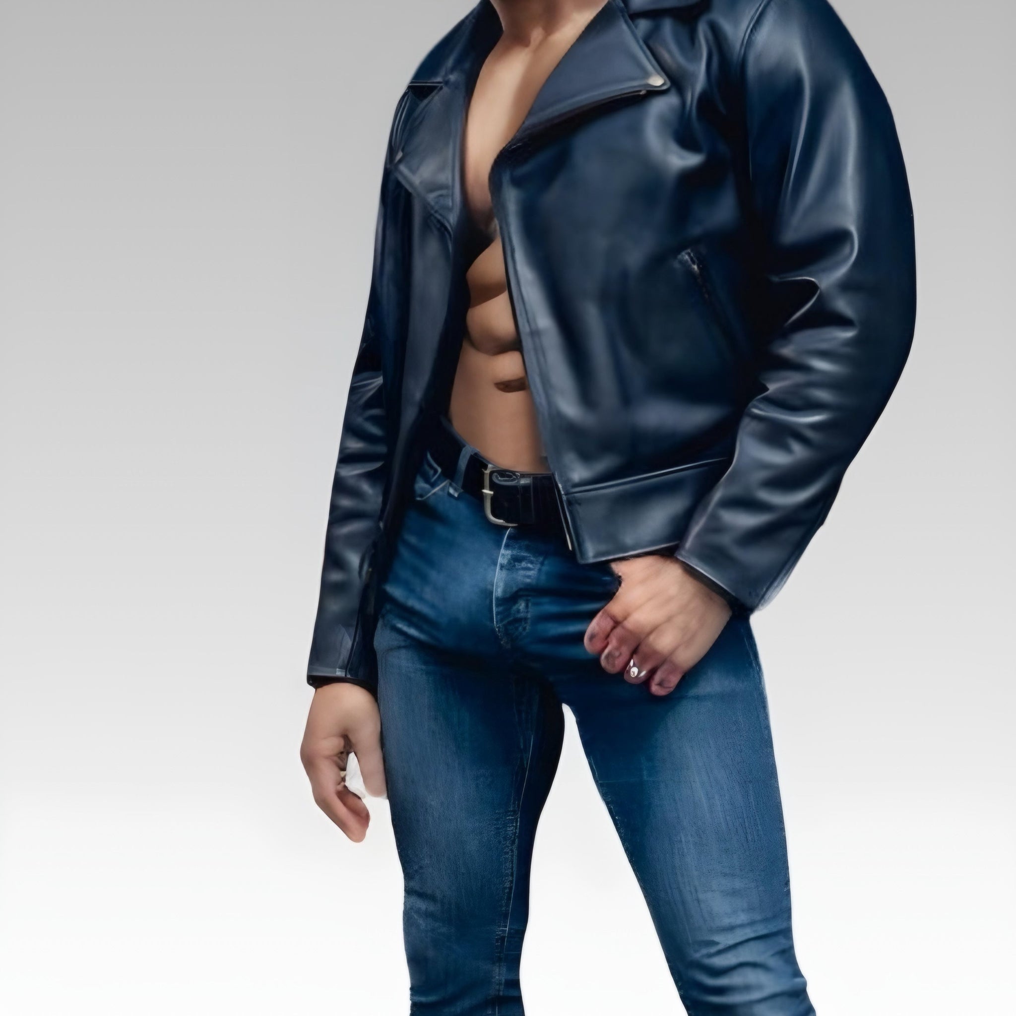 Leather Men's Motorcycle Jacket for sale