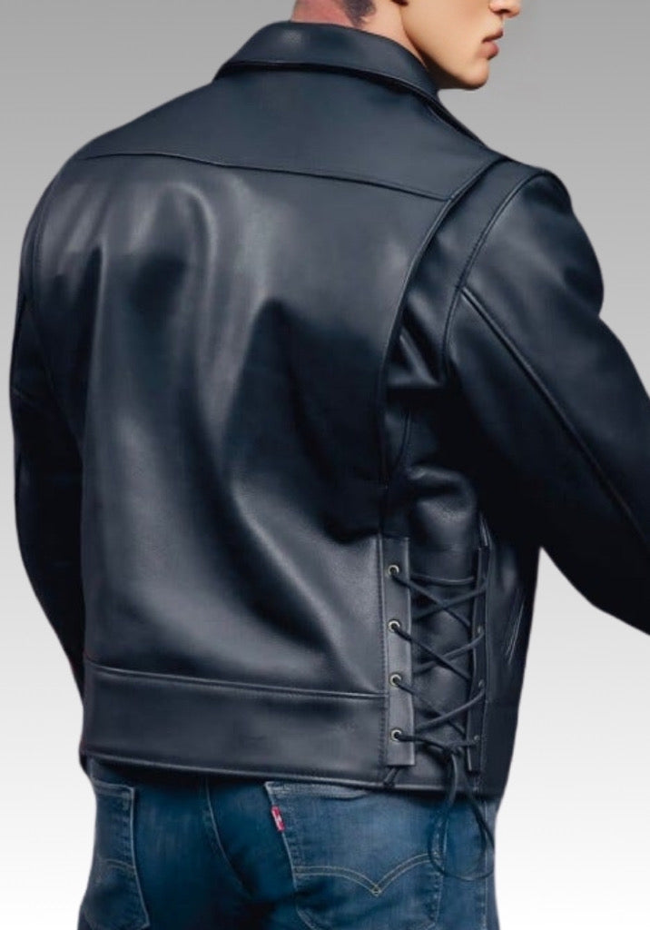 Leather Men's Motorcycle Jacket for sale