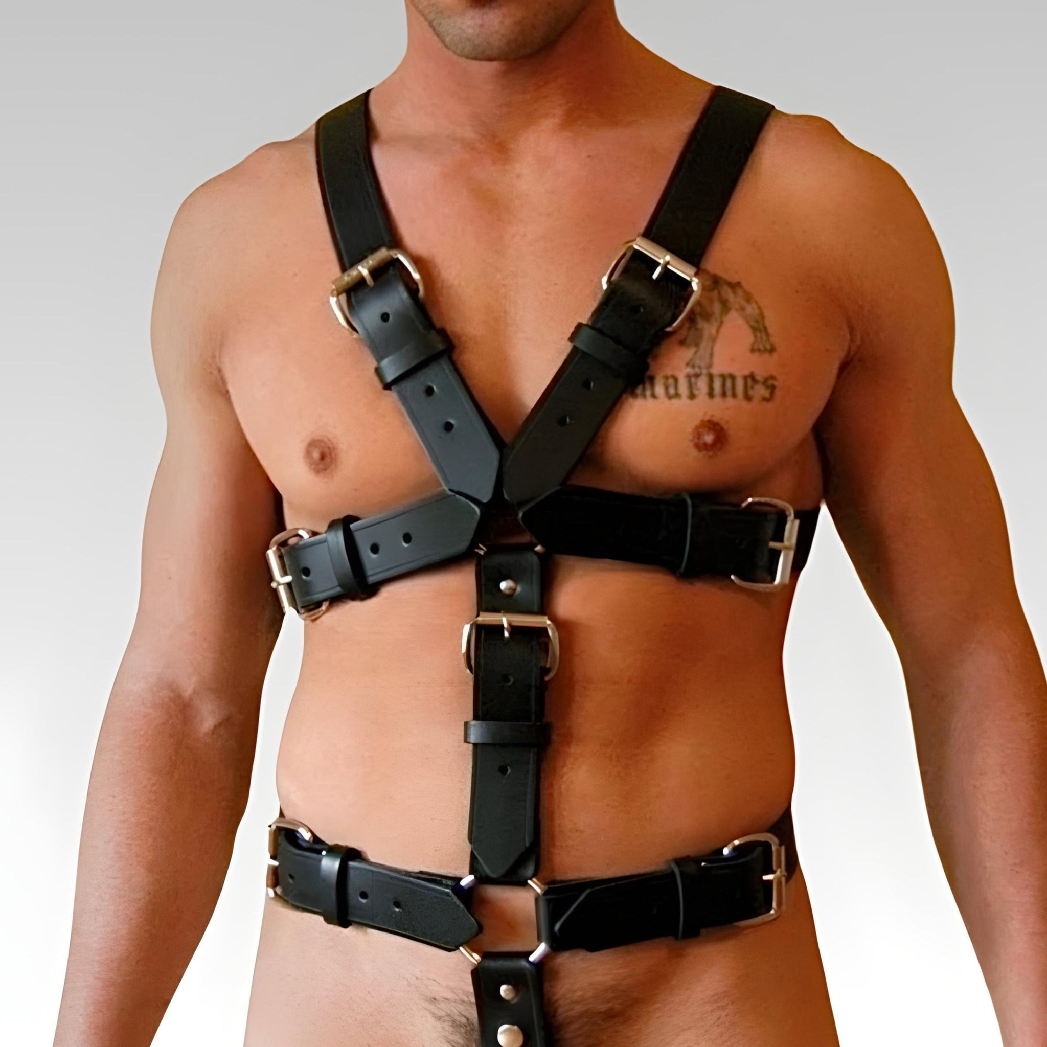 Mens Leather Body Harness for sale