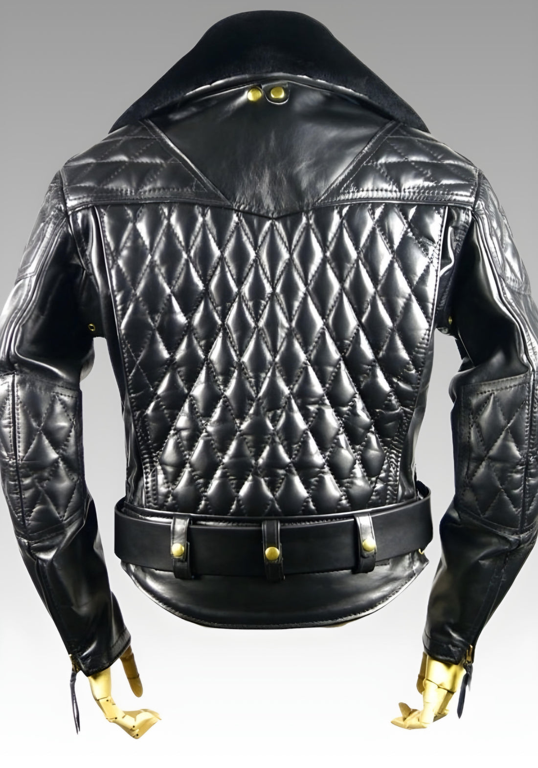 Leather Uniform Jacket with Back Panel Pad for sale