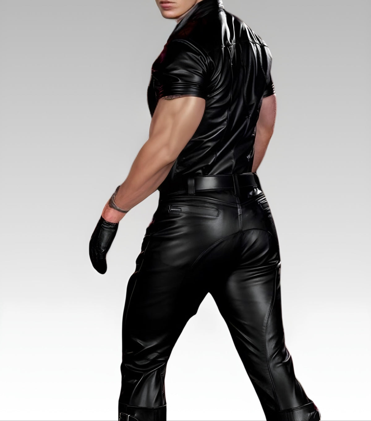 Leather Uniform Pant Black for sale