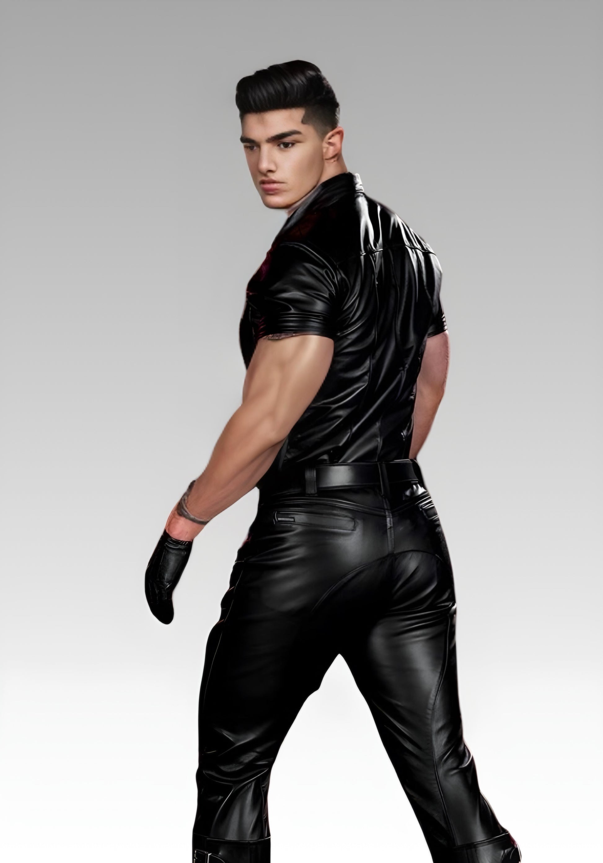 Leather Uniform Pant Black for sale