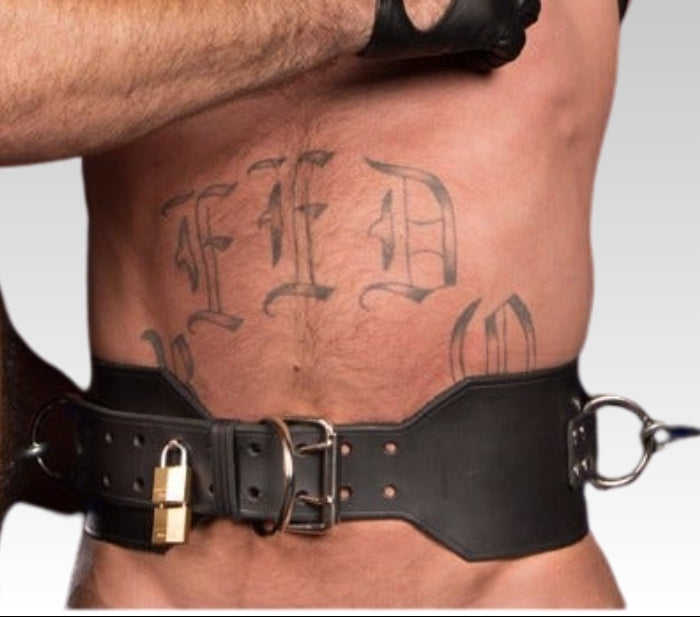 Leather Locking Waist Belt for sale