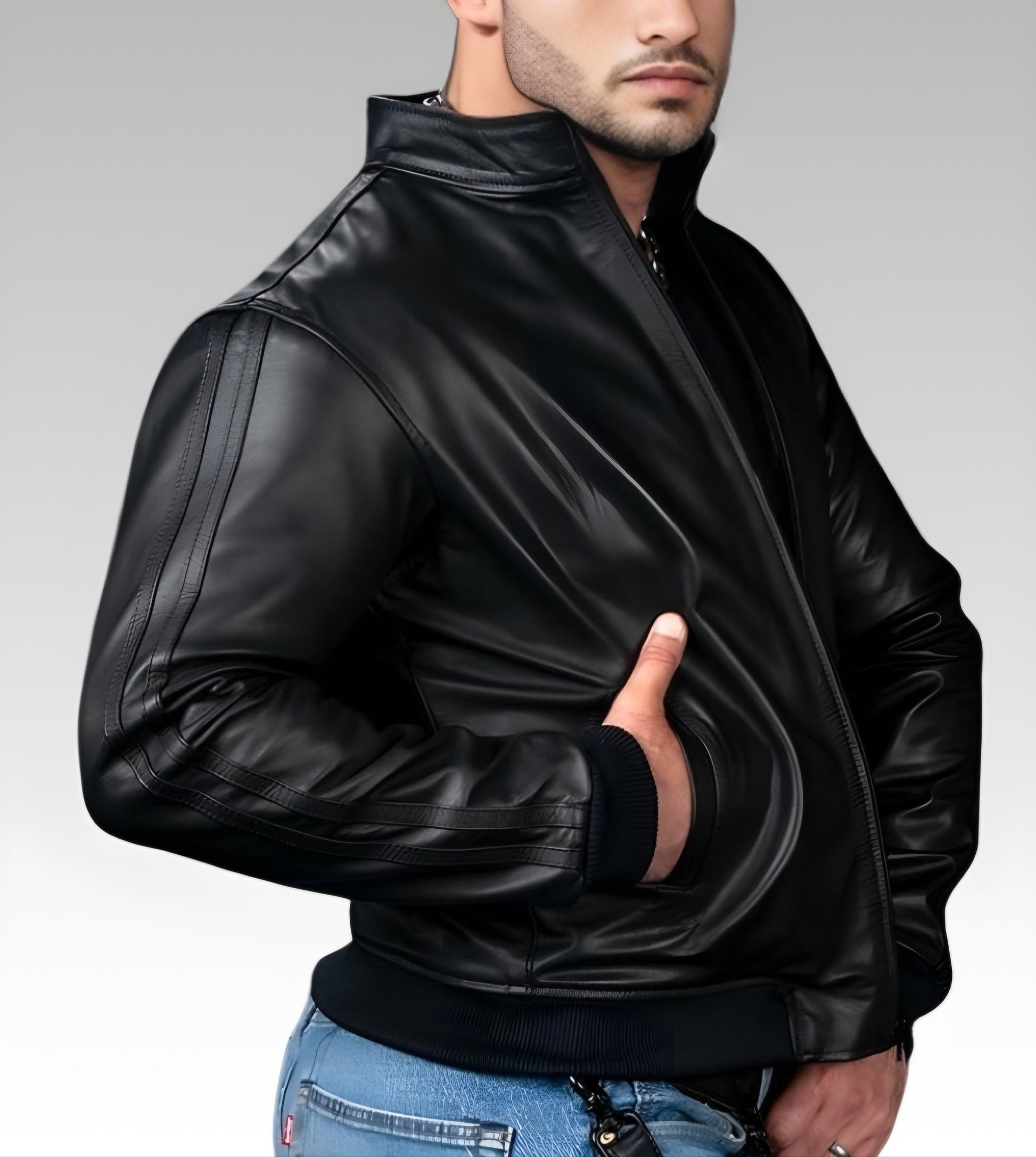 Men's Leather Sport Jacket for sale