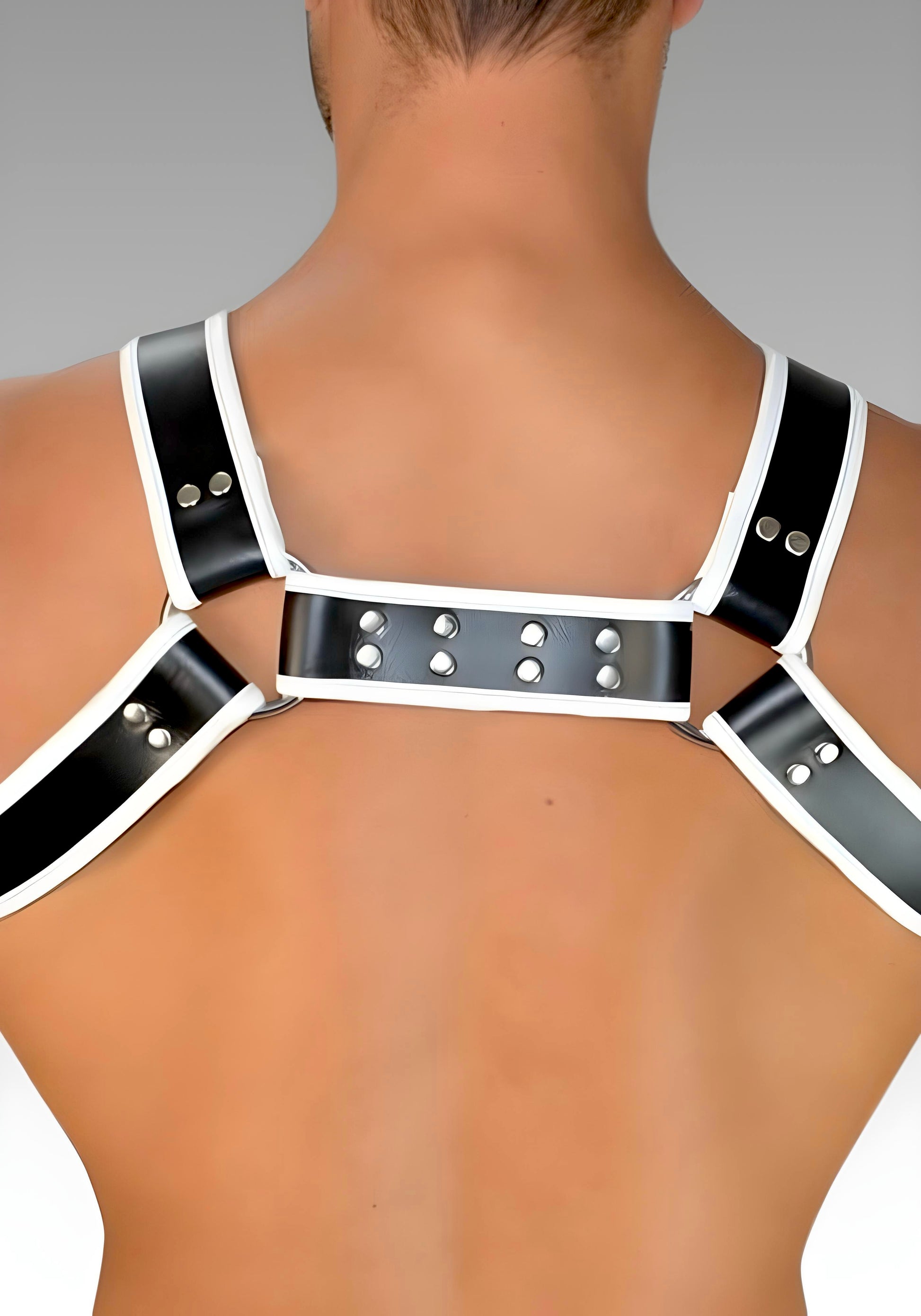 Leather Dog Harness Hardline White, leather harness, leather dog harness, leather harness men, leather chest harness for sale