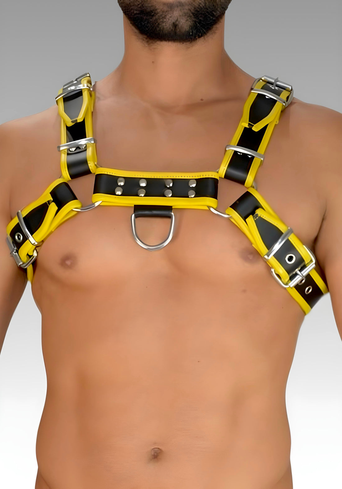 Leather Dog Harness Hardline Yellow, leather harness, leather dog harness, leather harness men, leather chest harness for sale