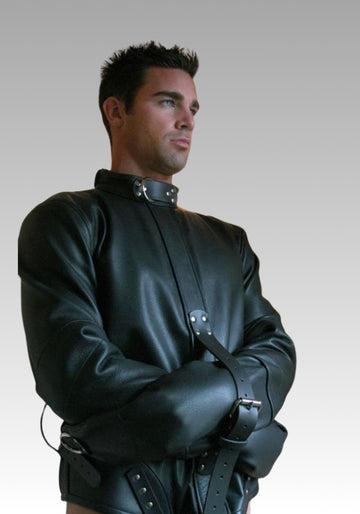 Leather Restraint Jacket Black for sale