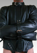 Leather Restraint Jacket Black for sale