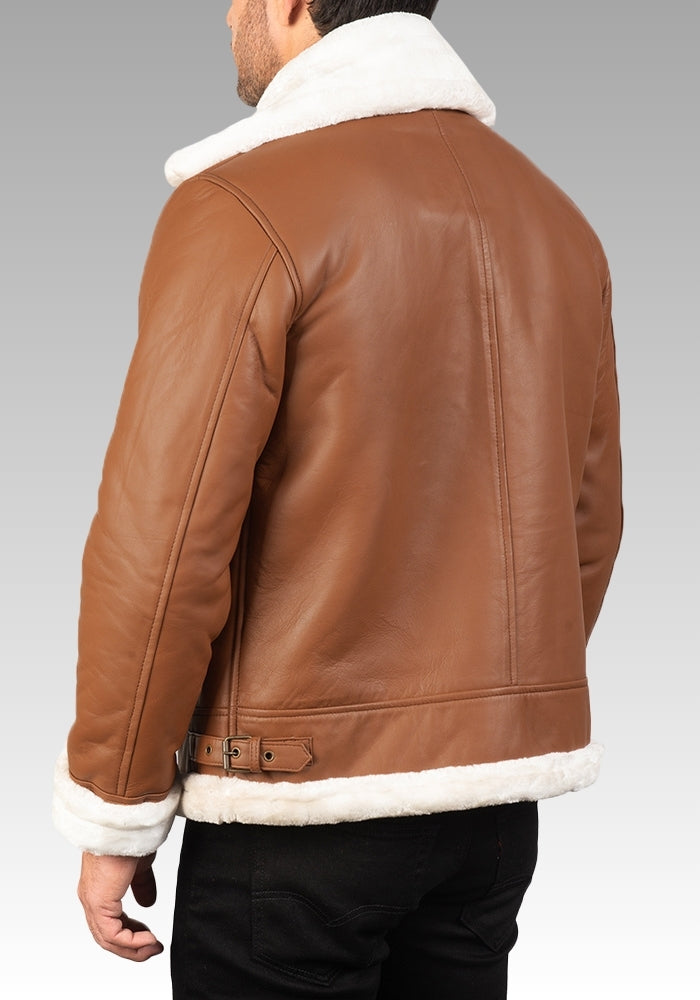 Francis B-3 Brown Leather Bomber Jacket