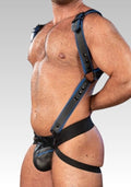 Chest Harness Hunter Blue Hardline, chest harness, mens chest harness, dog chest harness, bdsm chest harness, male chest harness for sale