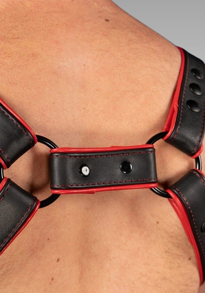 BDSM Chest Harness Hunter Red Hardline, chest harness bdsm, chest harness bondage, chest harness gay, adult harness for sale