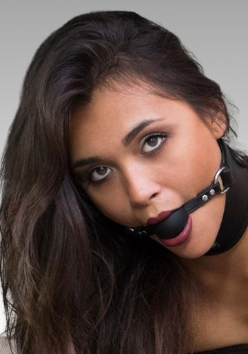 Leather Silicone Ball Gag for sale