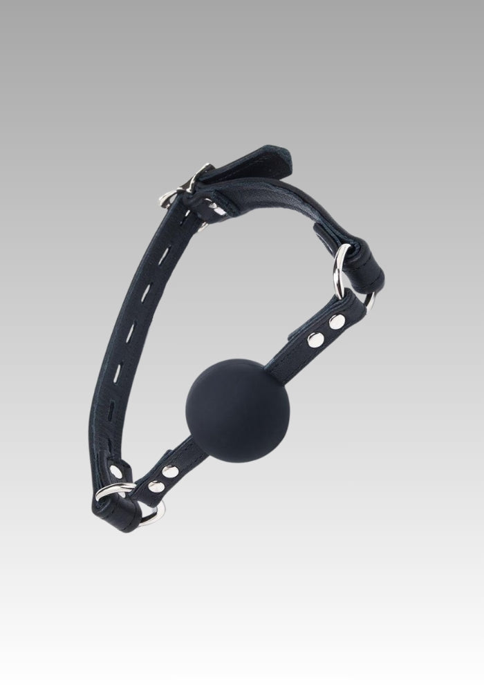 Leather Silicone Ball Gag for sale