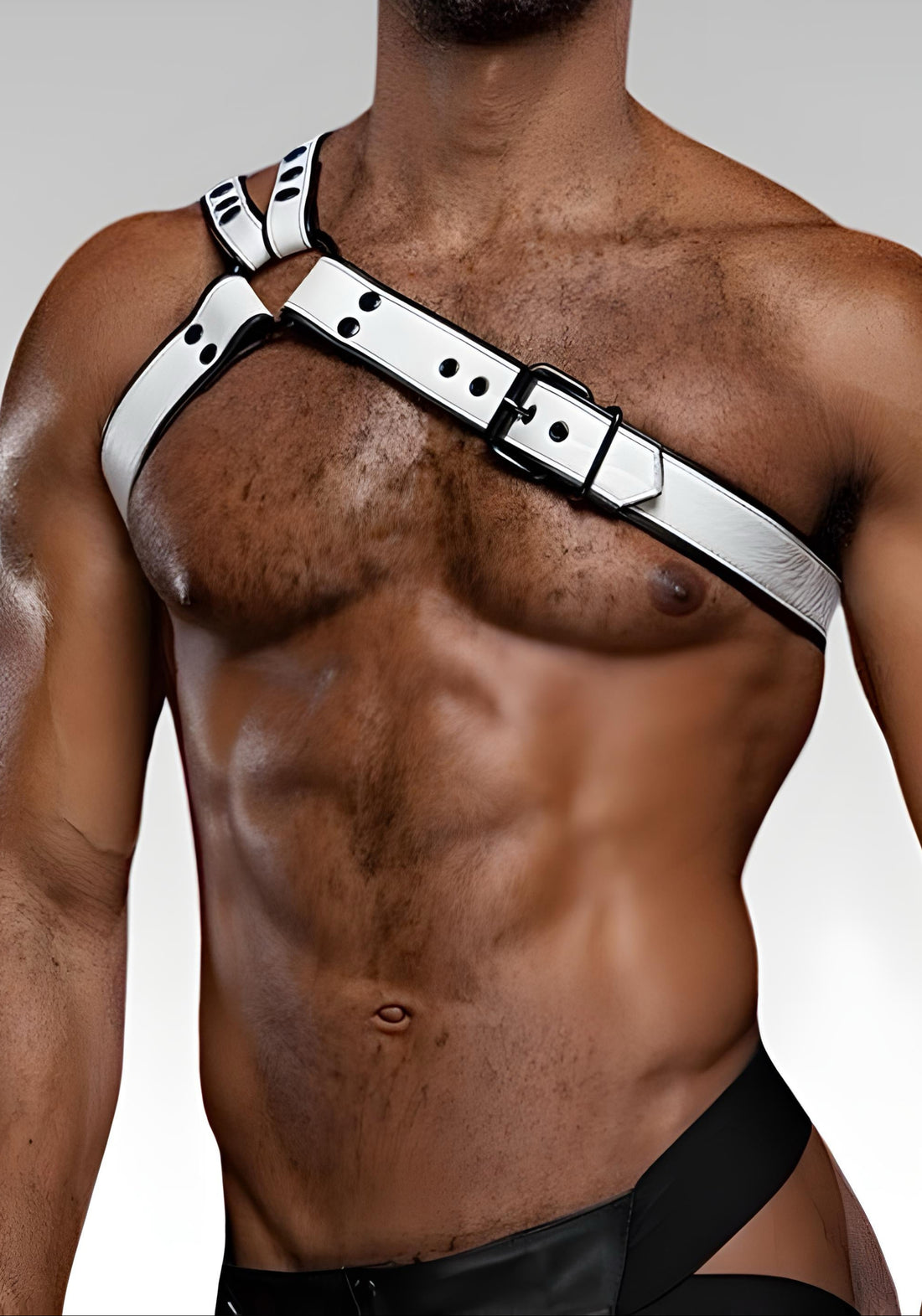 Leather Slingshot Tri-Harness White for sale