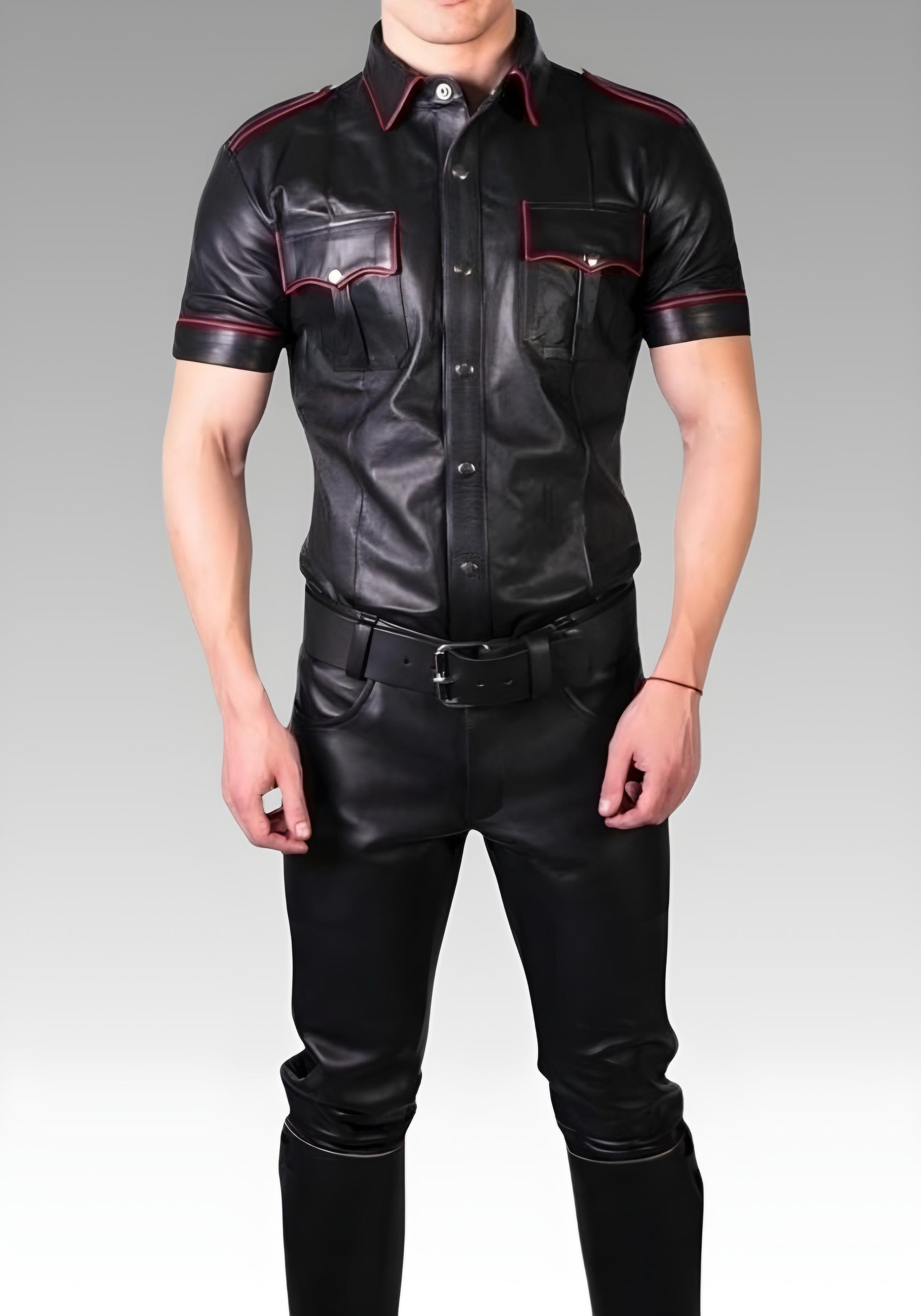 Low Rise Leather Jeans for sale