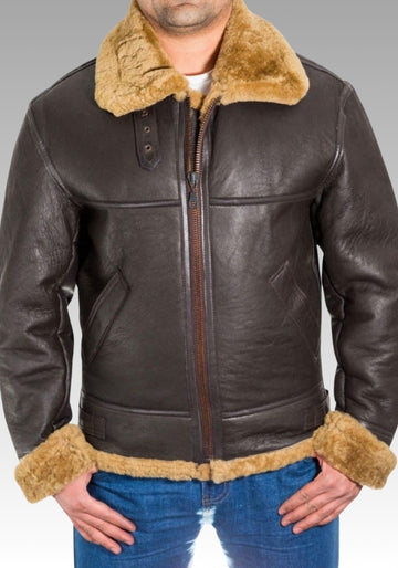 Men B3 Bomber RAF Shearling Jacket