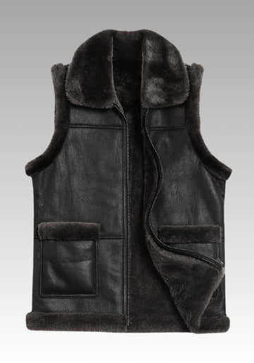 Men's Winter Sheepskin Shearling Vest