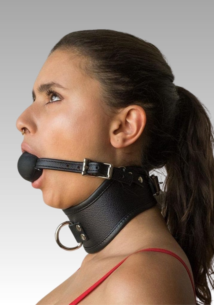 Posture Collar With Silicone Ball Gag for sale