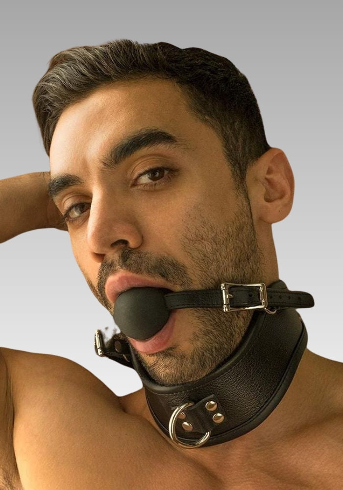 Posture Collar With Silicone Ball Gag for sale